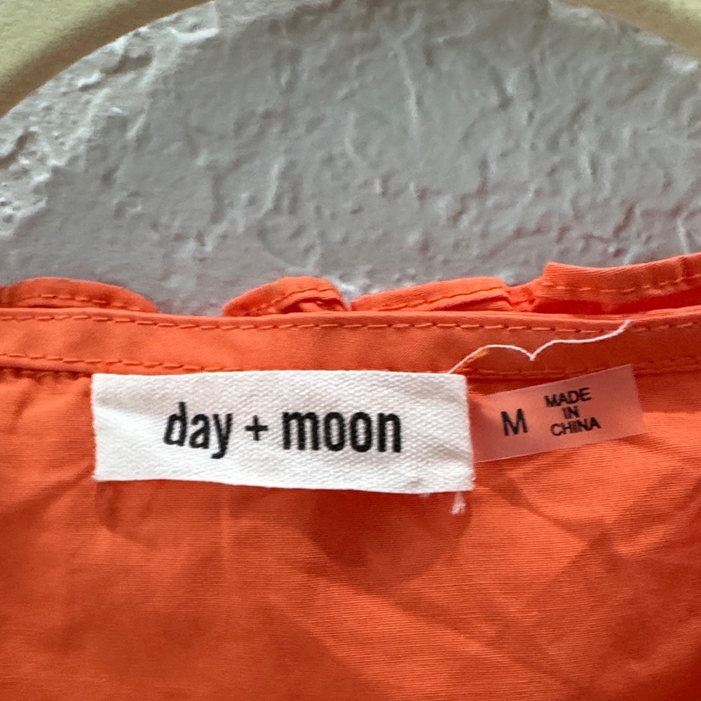 Orange Ruffled Mini Dress - Picture 2 of 4